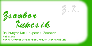 zsombor kupcsik business card